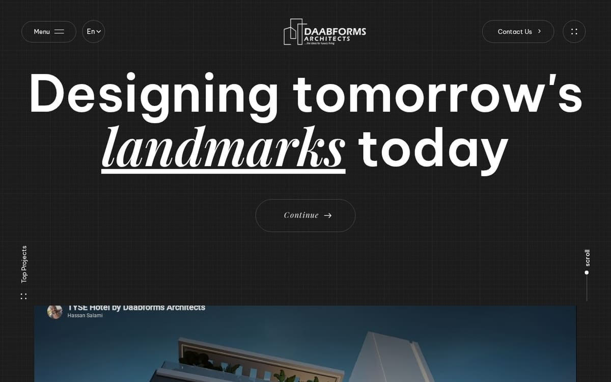 The Daabforms Architects website